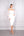 İnce Askılı Bolero Detaylı Bileği Tüylü Midi Elbise Ekru